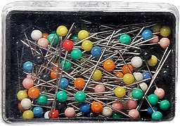 Knappnålar Med Färgat Huvud 100-pack