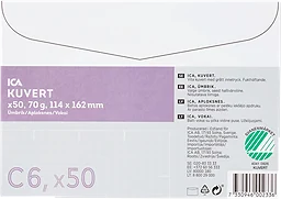 Kuvert Vit C6 50-p