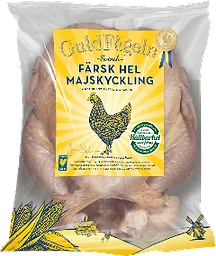 Färsk hel majskyckling