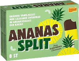 Glasspinnar Ananas Split 8-pack