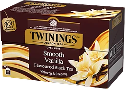Svart te Smooth Vanilla 20-pack