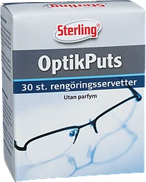 Rengöringsservetter Glasögon Optik Puts 30-p