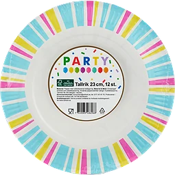 Tallrik 23cm Party