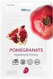 Ansiktsmask Vegan She Mask Pomegranate 1-p