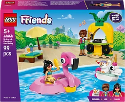 Poolparty med enhörning & flamingo