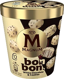Glass Bonbon White chocolate & cookies 12-pack
