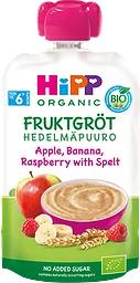 Gröt Äpple Banan Hallon