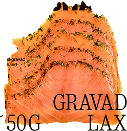 Gravad laxfilé skivad