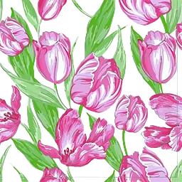 Servett Pink Tulips