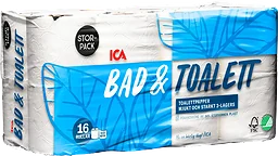 Bad & Toalettpapper 16-p Miljömärkt