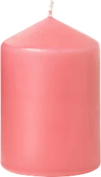 Blockljus rosa H10cm