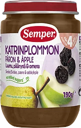 Puré Katrinplommon & päron 4 Mån
