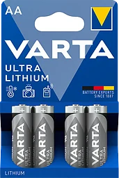 Batteri Ultra Lithium AA 4-pack