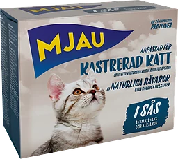 Kattmat Kastrerad katt Bitar i sås 8-pack