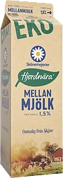 Mellanmjölk Ekologisk 1,5% KRAV Skånemejerier