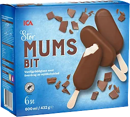 Glasspinnar Mumsbit choklad stor 6-p