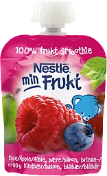Fruktsmoothie Hallon Blåbär Äpple Från 6 Månader