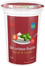 Lätt Crème Fraiche Tomat & Basilika 11%