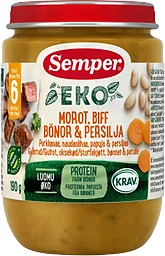 Barnmat Morot Biff Bönor 6m Ekologisk KRAV