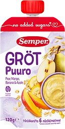 Gröt Päron Mango Banan Äpple Från 6 Månader