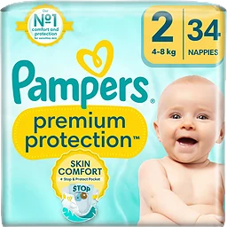 Blöjor New Baby Premium Protection Strl 2 4-8kg SIP 34-p