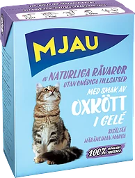 Oxkött Bitar i Gelé Kattmat Våt