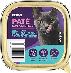 Kattmat Helfoder Paté Lax & räkor