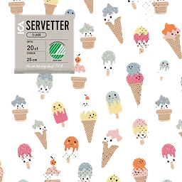 Servett 25cm Glassar 20-p