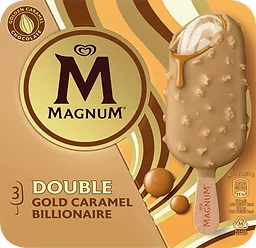 Glasspinnar Double gold caramel billionaire 3-pack