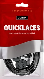 Quicklace svart rund elastisk 1st