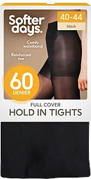 Dam Tights Hold In 60 Denier Svart 40/44 1-pack