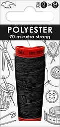 Sytråd Stark Polyester Svart 70m