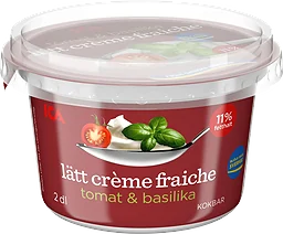 Crème fraiche Lätt Tomat & Basilika 11%