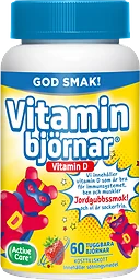 Vitamin Björnar D-vitamin Jordgubb 60-p