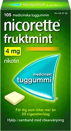 Fruktmint Medicinskt tuggummi 4mg 105-p