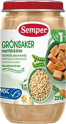 Barnmat Grönsaker med fisk & ärtor 1år