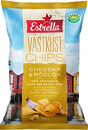 Västkustchips Äkta cheddar & rödlök