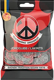 Gelegodis Peacemärke Jordgubb & Lakrits