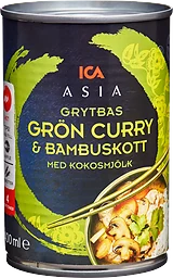 Grön curry & bambuskott Grytbas