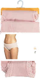 Seamless Hipster Med Spets Sepia Rose L/XL 2-pack