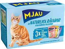 Naturliga Mult Lax Kyckling Räka Ox Kattmat Våt 12-pack