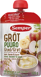 Grötklämmis Äpple, banan & kanel 6 Mån