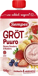 Grötklämmis Jordgubb & banan 6 Mån