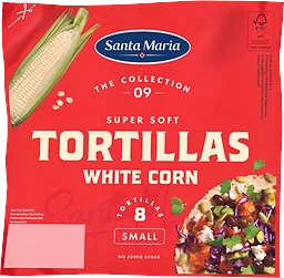 Tortilla White corn Small 8-pack