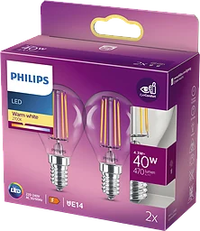 LED-lampa Klot 40W E14 2-pack