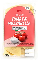 Pasta Ravioli Tomat och Mozzarella Färsk