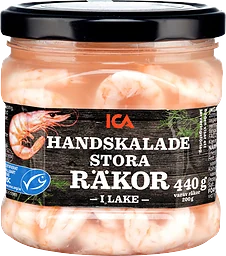 Räkor handskalade stora i lake