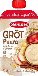 Gröt Äpple Banan Kanel Från 6 Månader
