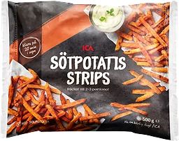 Sötpotatis strips Fryst