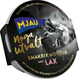 Kattmat Laxmousse Våt Mjau